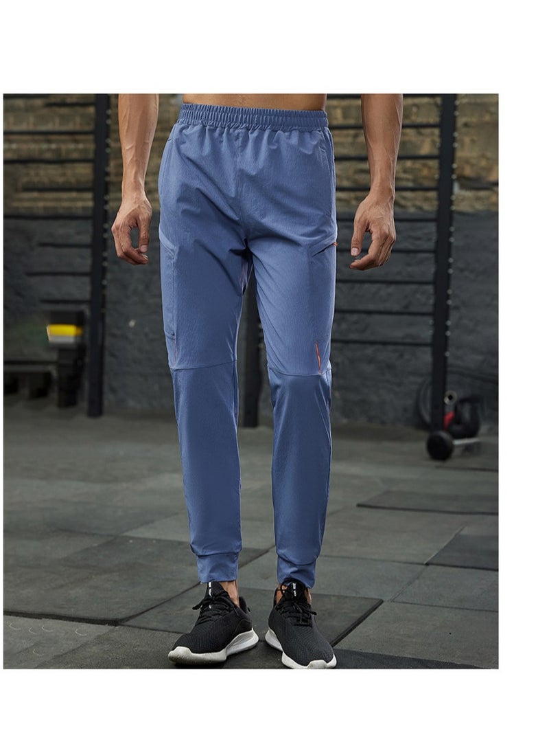 Loquat Men's Sports Casual Pants High Spring Speed Dry Bundle Foot Pants Running Sports Fitness Slim Sweatpants  - Image 1
