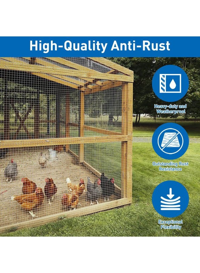 HANWRAPS Hardware Cloth,Chicken Wire Fence,1/2 inch 15.7in x 10ft Galvanized Welded Cage Wire for Bird Wire Gopher Wire Rabbit Wire Snake Fence Poultry Netting Cage Screen - Image 3