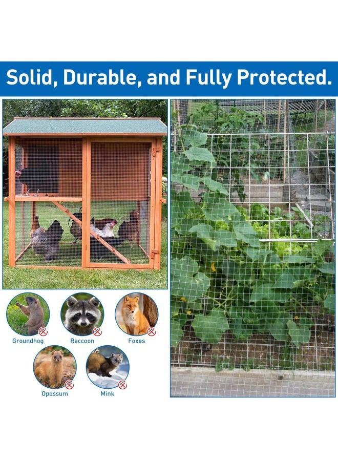HANWRAPS Hardware Cloth,Chicken Wire Fence,1/2 inch 15.7in x 10ft Galvanized Welded Cage Wire for Bird Wire Gopher Wire Rabbit Wire Snake Fence Poultry Netting Cage Screen - Image 4