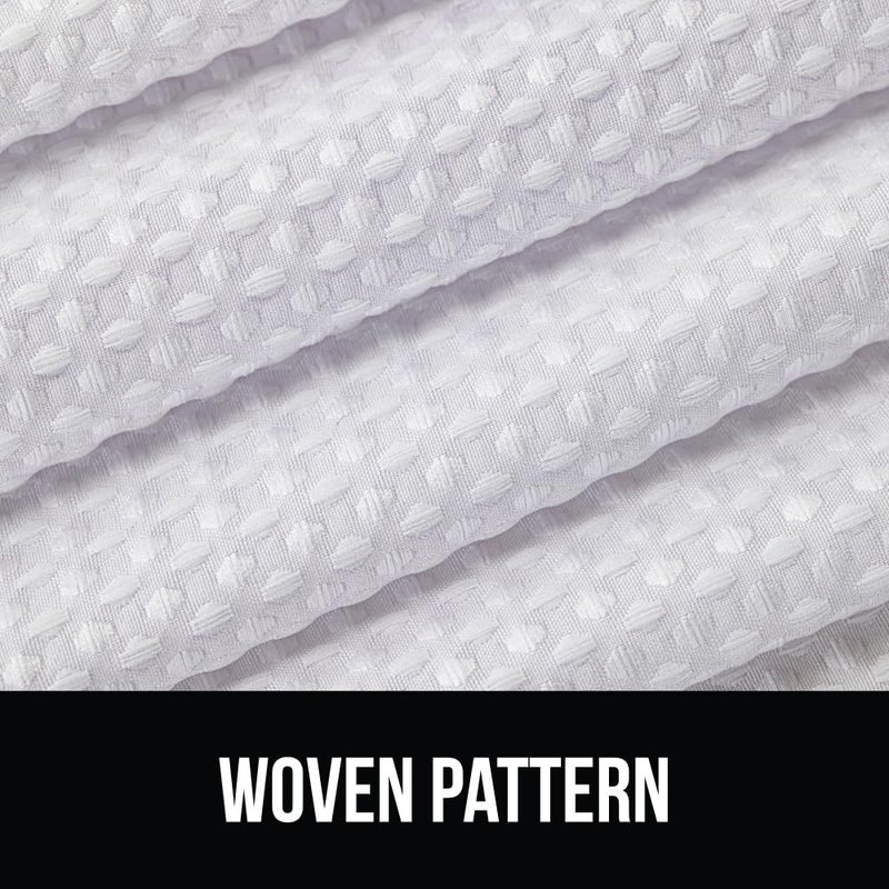 GORILLA GRIP Waffle Shower Curtain, Thick Weighted Fabric, Wrinkle and Rust Resistant, Classic Hotel Quality Design, Heavy Duty Long Curtains for Bathroom Showers, Bath Tubs, Machine Wash, 72x72 White - Image 4