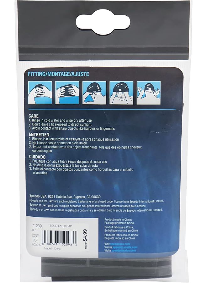 speedo Solid Latex Swim Cap - Image 3