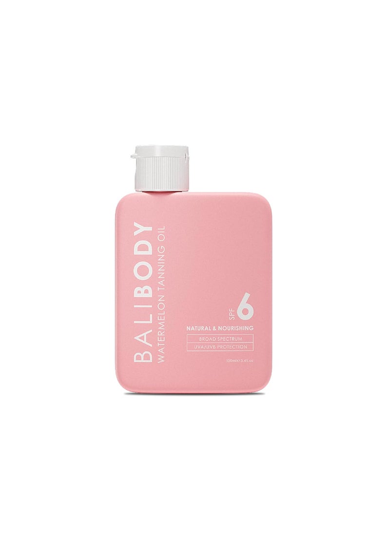 Bali Body - Bali Body Watermelon Tanning Oil SPF 6  Infused with Natural Oil  Fruity Scent Summer Essential for Golden Deep Glow  Vegan Cruelty Free 100ml34 fl oz - Image 1