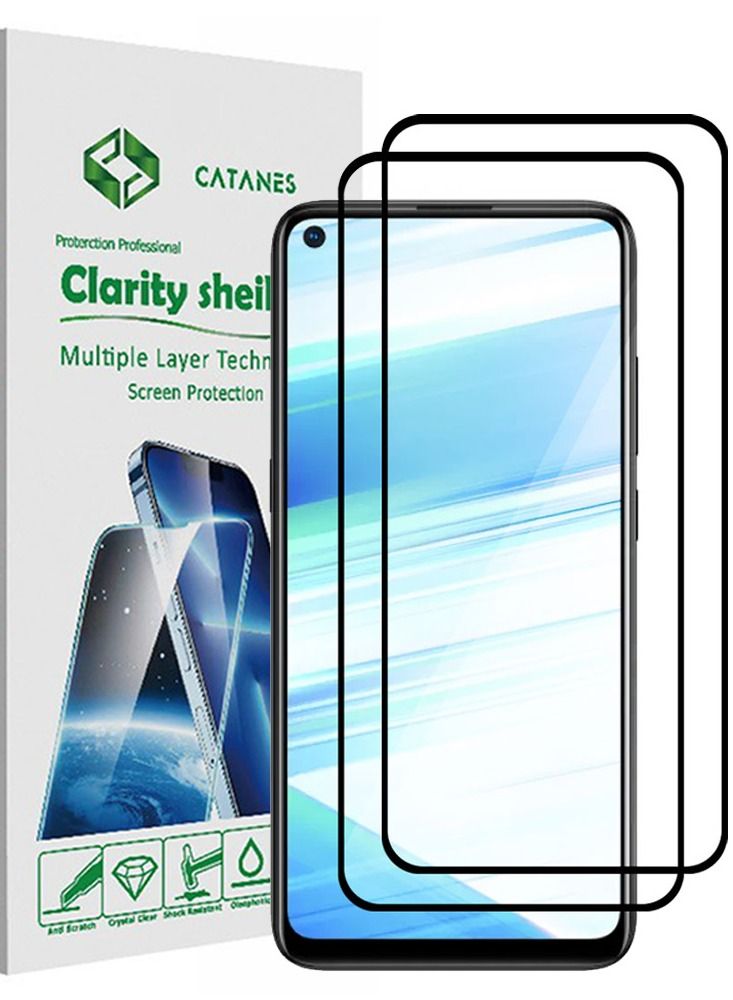 CATANES 2 Pack For Vivo Z5x Screen Protector Tempered Glass Full Glue Back - Image 1