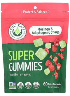 Kuli Kuli Super Gummies Moringa & Adaptogenic Chaga Mixed Berry 60 Superfood Gummies  - Image 1