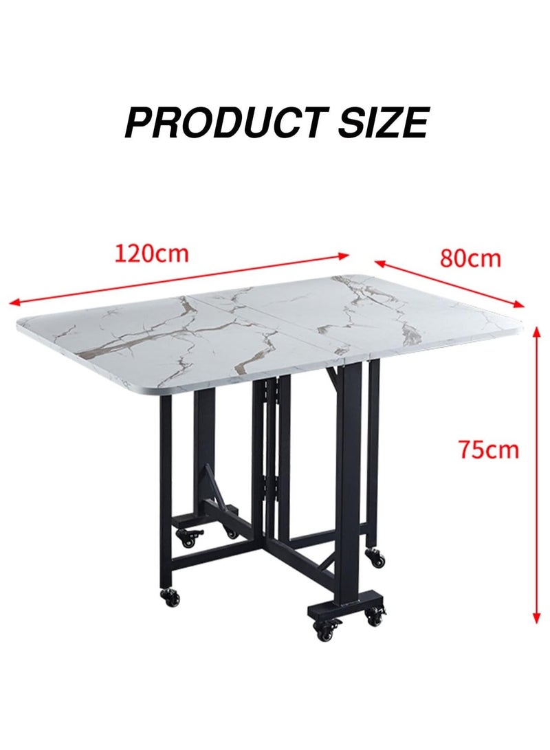 DubaiGallery Space-Saving Folding Dining Table – Extendable, Multifunctional with Adjustable Feet, Perfect for Small Spaces - Image 3