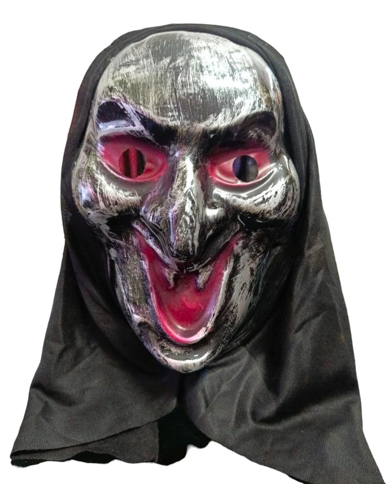 LUDALY Scary Horror Comic Face Mask For Halloween Party fancy dress Costume Ball Dance Party etc. (Pack of 1, Silver & Black) - Image 5