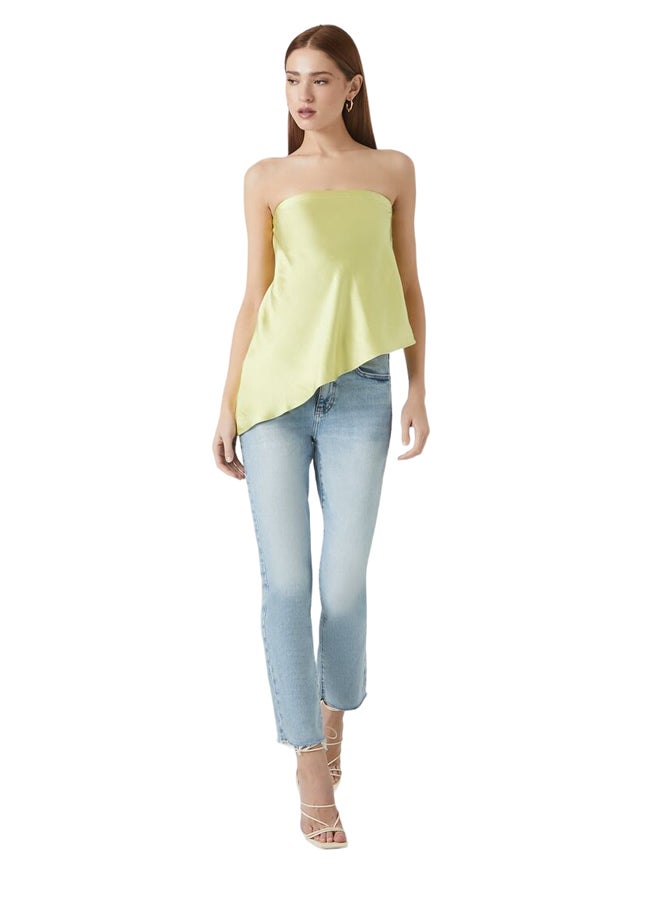 FOREVER 21 - Satin Asymmetrical Strapless Top - Image 1
