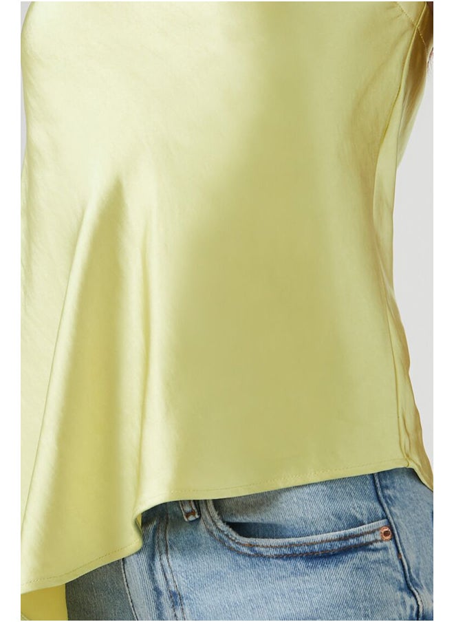 FOREVER 21 - Satin Asymmetrical Strapless Top - Image 1
