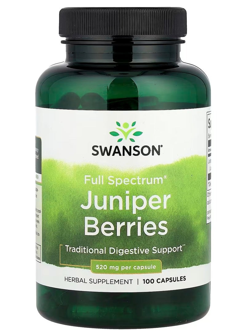 Swanson, Full Spectrum® Juniper Berries, 520 mg, 100 Capsules