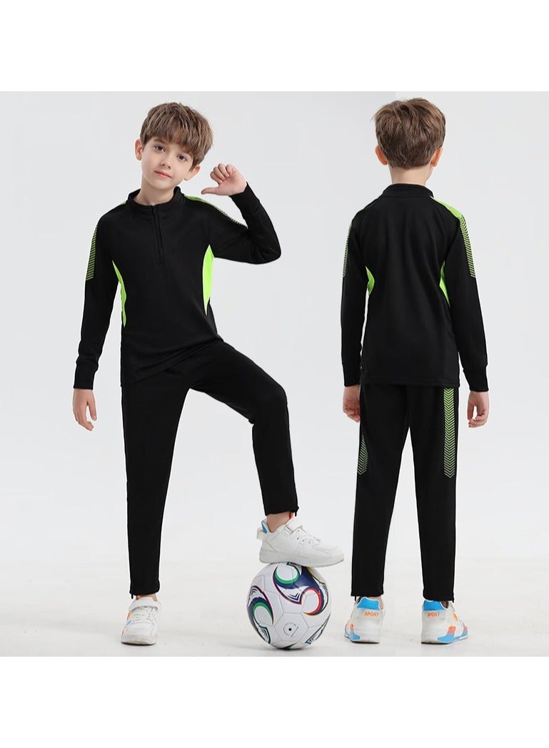 KUYING Children's Basketball Training Suit With Long Sleeves - Image 1