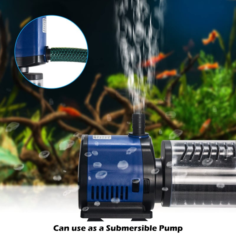 TARARIUM Aquarium Filter Powerful 660GPH for 100-300 Gallon Large Fish Tank Small Pond Fountain, Wave-Maker Submersible Water Pump Turtle Tank Filter for Saltwater & Freshwater System - Image 5