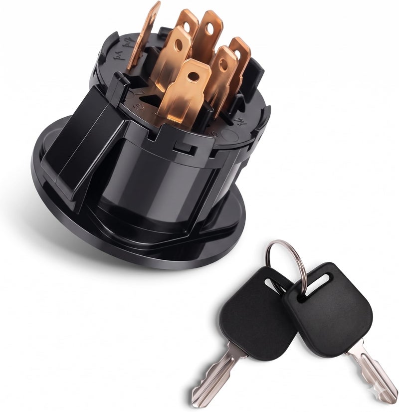 Canamax 532193350 193350 Ignition Switch with 2 Keys 4 Positions 7 Terminals for 193350 33457 72507527 Husqvarna AYP Craftsman Sears Poulan Riding Lawn Mower Tractor - Image 3