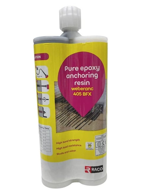 RACO Two Compenent Pure Epoxy Anchoring Resin Weberanc 405 BFX 400ml Made in UK