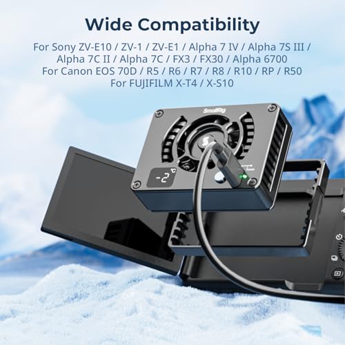 SmallRig Camera External Cooling System for Sony/for Canon/for FUJIFILM, Snap-On Cooling Fan with TEC Cooling Module for Sony ZV-E1/A7 IV/A6700/FX3, for Canon R5/R6, for FUJIFILM X-T4/X-S10 - Image 2