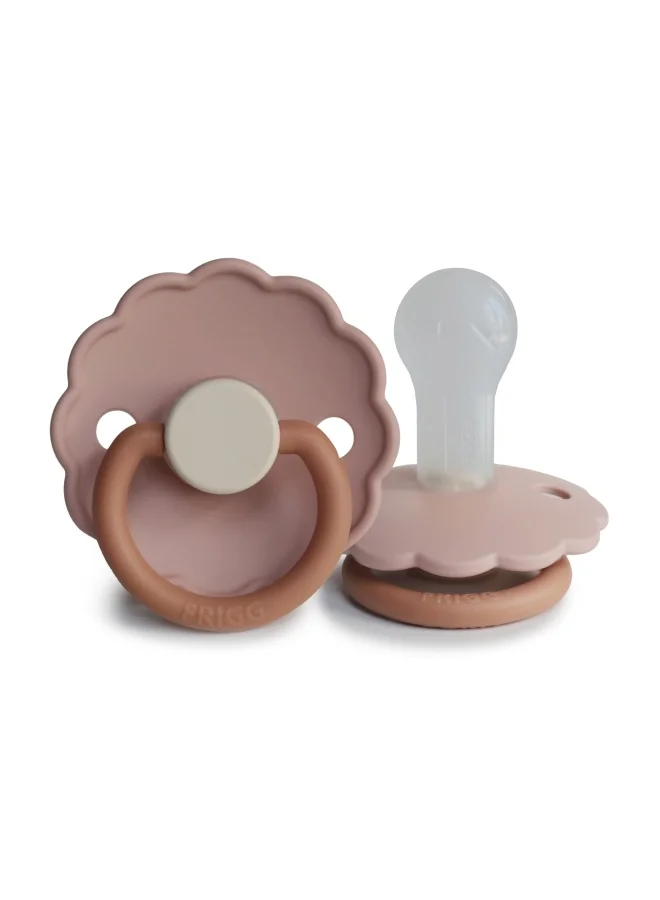 FRIGG Daisy Silicone Baby Pacifier 6-18M 1-Pack Biscuit - Size 2