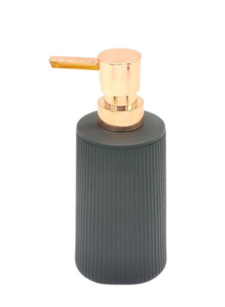 AKDC Plastic Liquid  Soap Dispenser for Bathroom & Kitchen Sink, Dish Soap Dispenser With Easy-to-Press Pump -400ML-Black&Gold