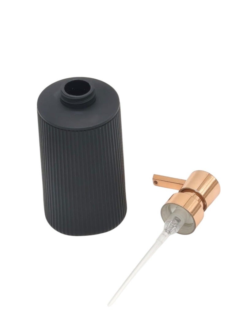 AKDC Plastic Liquid  Soap Dispenser for Bathroom & Kitchen Sink, Dish Soap Dispenser With Easy-to-Press Pump -400ML-Black&Gold - Image 2