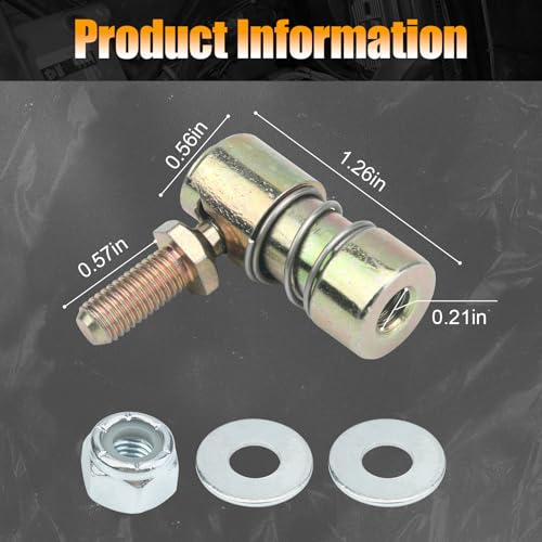 shiguan Throttle Disconnect Quick Release Ball Joint 1428 in Female Thread with Spring Washers and Lock Nut for Throttle Cable Ball End Steel Carburetor Linkages - Image 3