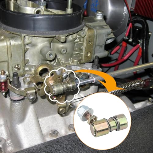 shiguan Throttle Disconnect Quick Release Ball Joint 1428 in Female Thread with Spring Washers and Lock Nut for Throttle Cable Ball End Steel Carburetor Linkages - Image 5