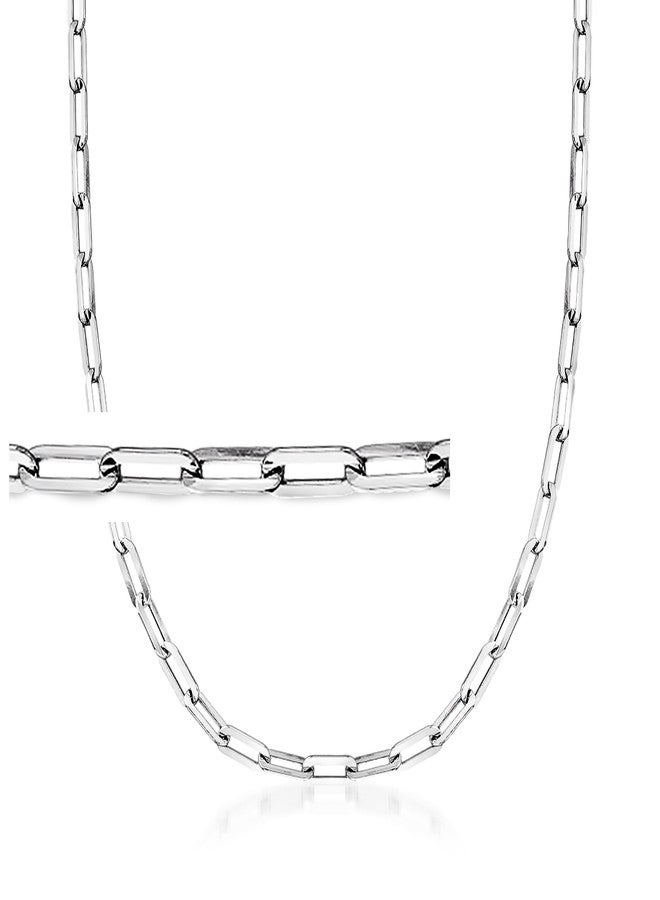 Ross-Simons Italian Sterling Silver Paper Clip Link Necklace. 20 inches - Image 1
