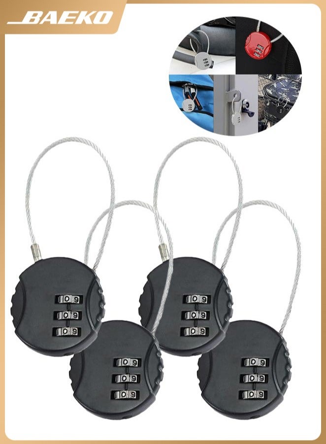 BAEKO 3 Digit Combination Padlock Code Lock，It can be used in suitcases, handbags, shoulder bags, pull rod bags, lockers, backpacks, drawers, doors, etc - Image 1