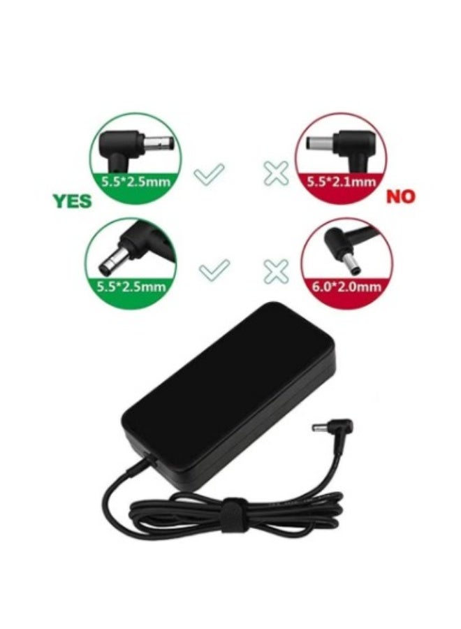 Terabyte New 19.5V 6.32A 120W PA-1121-28 A15-120P1A AC Charger for Asus ROG GL551J GL552VW GL553V GL752VW GL753VE N550JK N550JX ZX53VW FX53VD G56JK N56JR Laptop Adapter Power Supply - Image 2