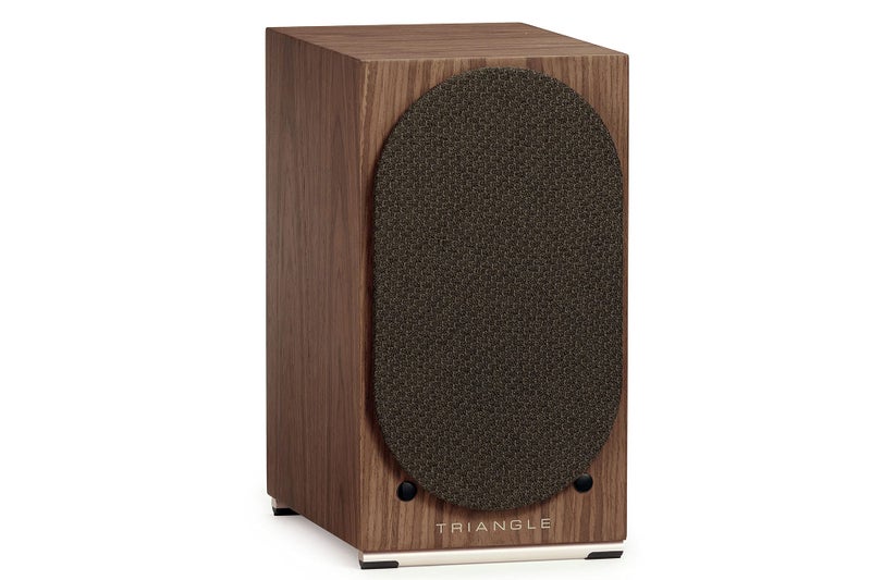 triangle - AIO Twin - Wi-Fi & Bluetooth Active Bookshelf Speakers with 2x50W Amplifier - HD Audio - Phono/Turntable + Optical TV Inputs - 165 x 304 x 235 mm - Brown Maple (Pair) - Image 3