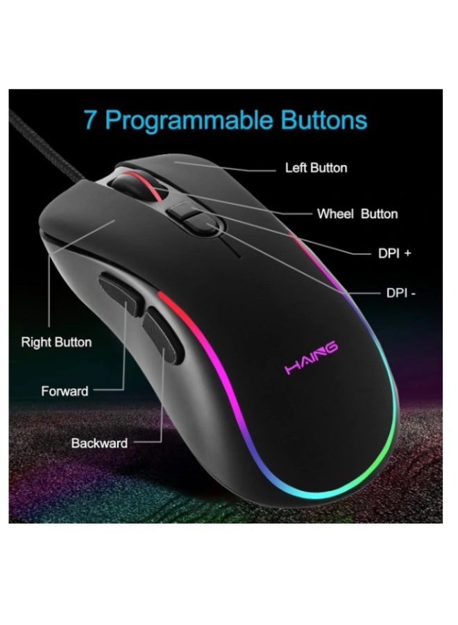 Haing DAZZLING USB GAMING MOSUE WIRED - Image 4