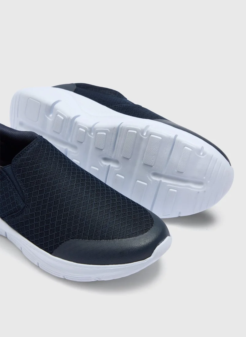 ماتلان Navy Mesh Comfort Hands Free Slip On Trainers