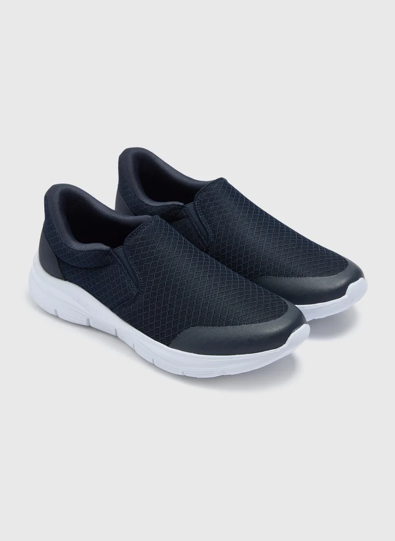 ماتلان Navy Mesh Comfort Hands Free Slip On Trainers