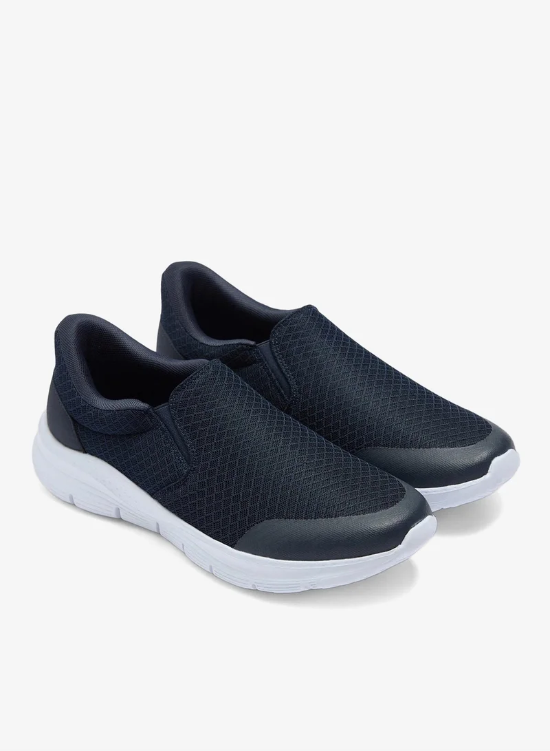 Matalan Navy Mesh Comfort Hands Free Slip On Trainers