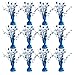Egolot 12 Pack Metallic Blue Foil Spray Centerpieces Stars Brust Table Centerpieces for Wedding Birthday Anniversary Holiday Party Decor Metallic Star Balloon Wights for Party Table Decor for Party - Image 2