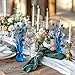 Egolot 12 Pack Metallic Blue Foil Spray Centerpieces Stars Brust Table Centerpieces for Wedding Birthday Anniversary Holiday Party Decor Metallic Star Balloon Wights for Party Table Decor for Party - Image 4