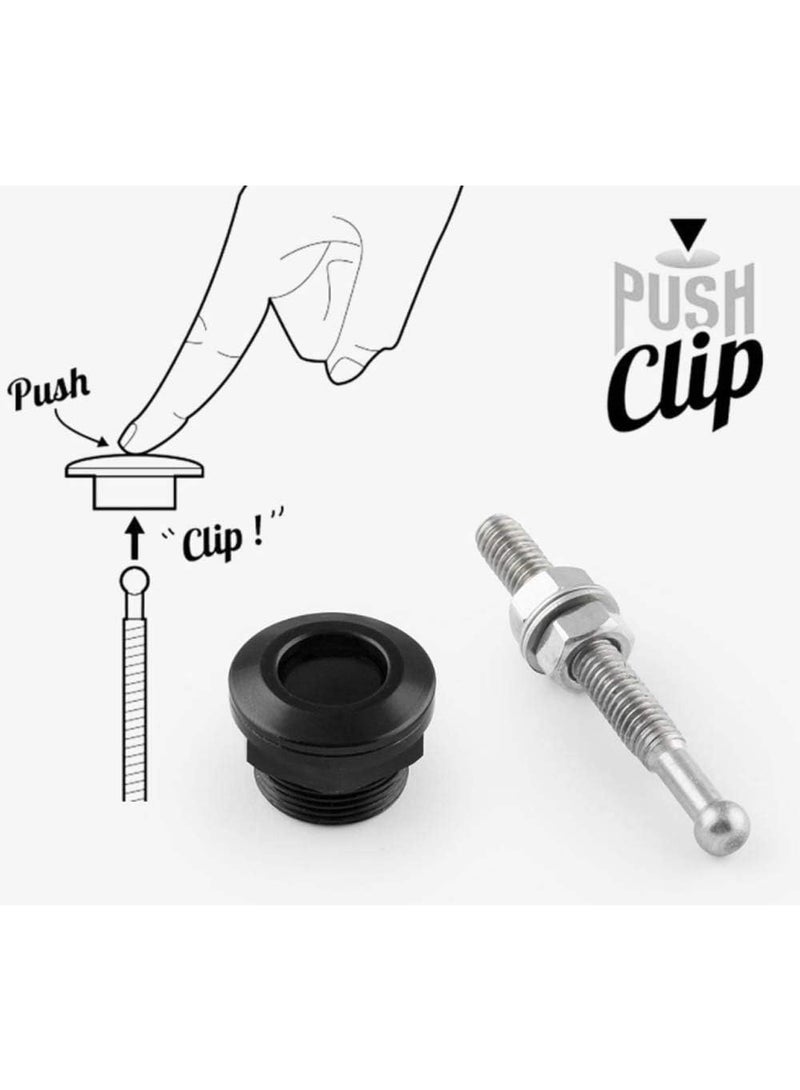 Pack of 2 Quick Release Latch Lock Clip Push Button Bonnet Kit 1.25in/32mm Diameter Universal Aluminum Alloy Quick Latch Lock for Auto Car Bumper License Plate Hood or Various DIY - Image 5
