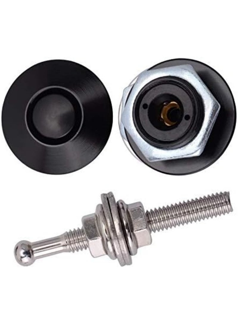 Pack of 2 Quick Release Latch Lock Clip Push Button Bonnet Kit 1.25in/32mm Diameter Universal Aluminum Alloy Quick Latch Lock for Auto Car Bumper License Plate Hood or Various DIY - Image 4