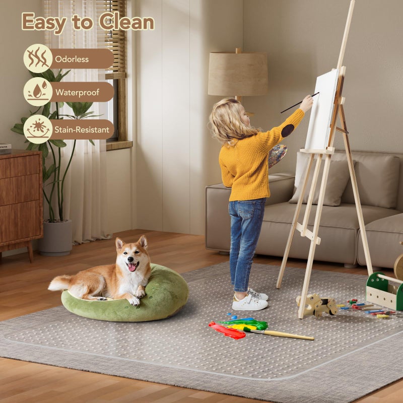 KIOORE Office Chair Mat for Low Pile Carpet with Lip, 48" x 60" Clear Plastic Floor Protector, Heavy Duty Desk Chair Mat for Rolling Chairs, Smooth Glide Computer Mat for Home Office - Image 5