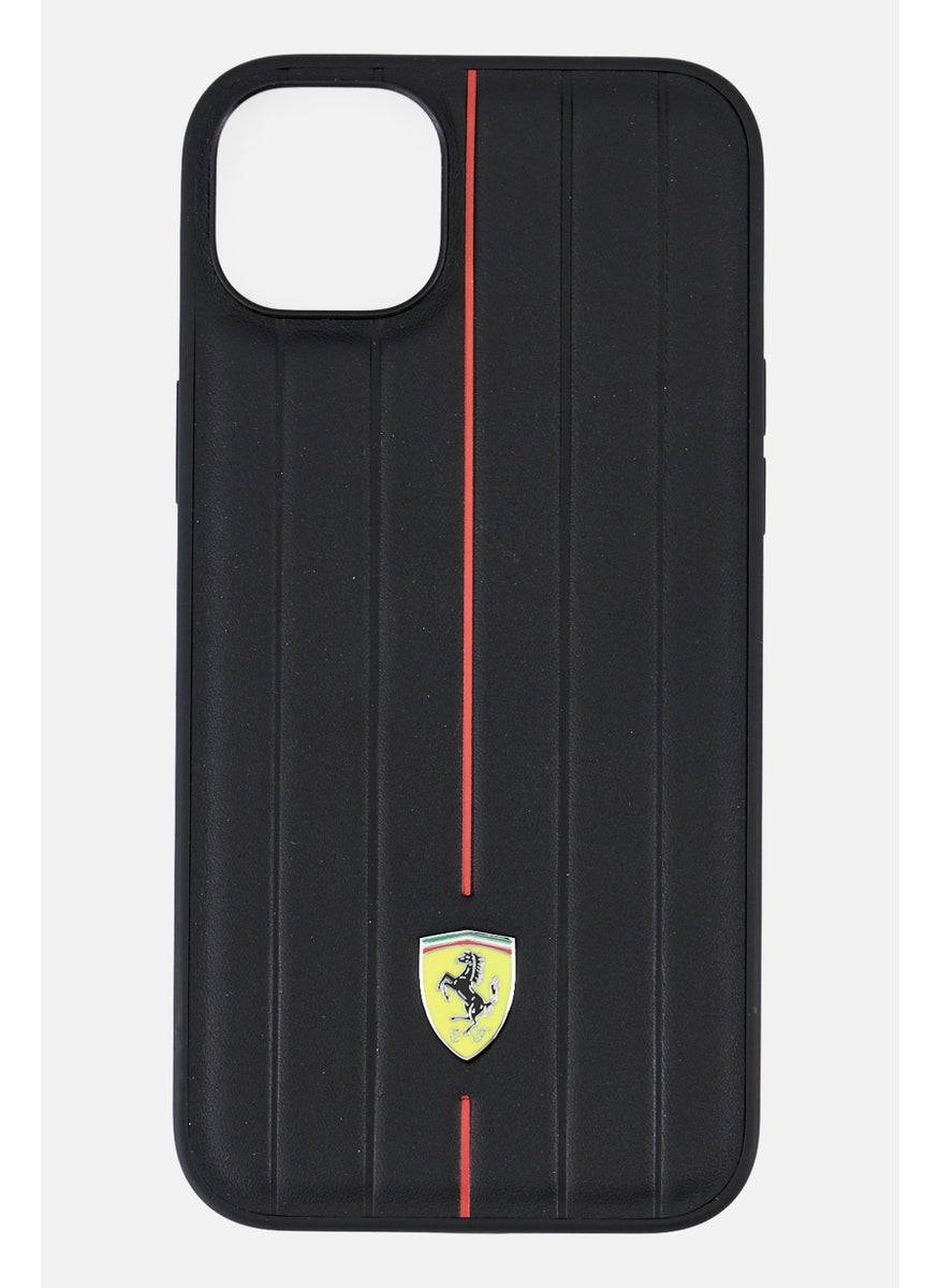 Scuderia Ferrari Iphone 14 Max Brand Logo Real Leather Protective Case  - Image 1