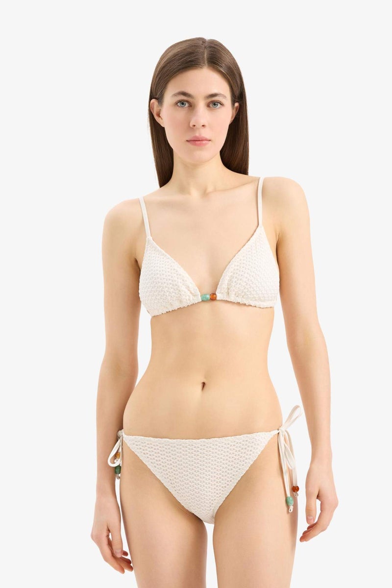 DeFacto Fall in Love Regular Fit Tulle Bikini Bottom - Image 1