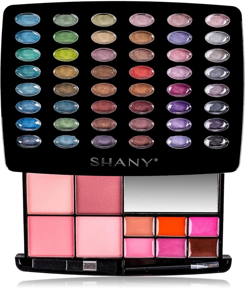 SHANY Glamour Girl Makeup Kit - 48 Pigmented Eyeshadows, Blushes, Lipsticks, and Makeup Accessories in Vintage Packaging - Image 2