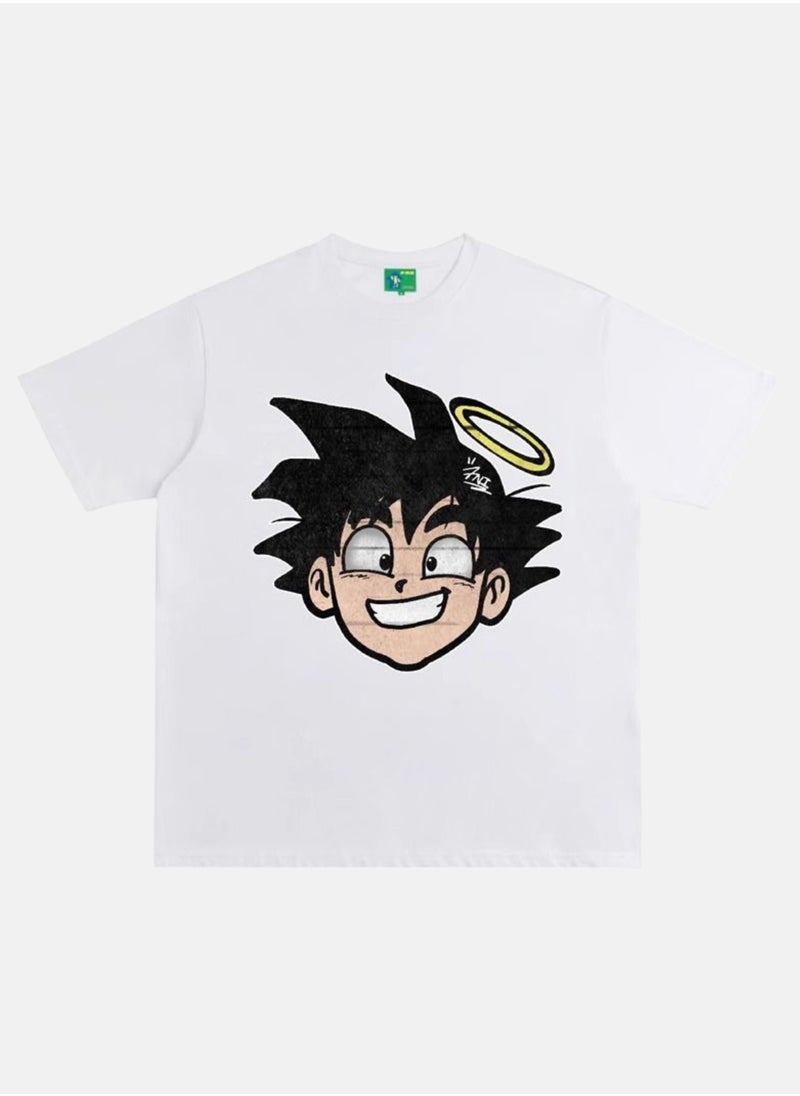 Thirty-One Goku Face Printed White T-shirt  - Image 1