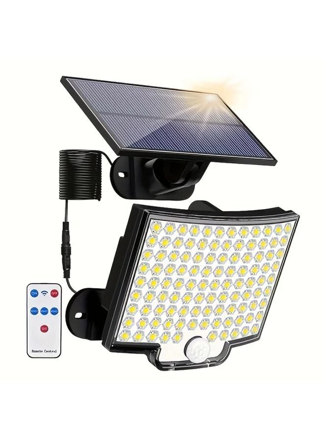 قطعتان 106 مصباح LED شمسي للإضاءة الخارجية للجدار مع حساس حركة فائق السطوع و4 أوضاع - Image 4