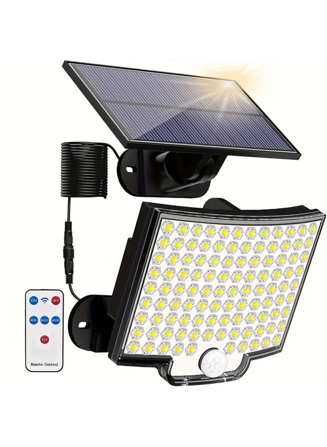 قطعتان 106 مصباح LED شمسي للإضاءة الخارجية للجدار مع حساس حركة فائق السطوع و4 أوضاع - Image 2