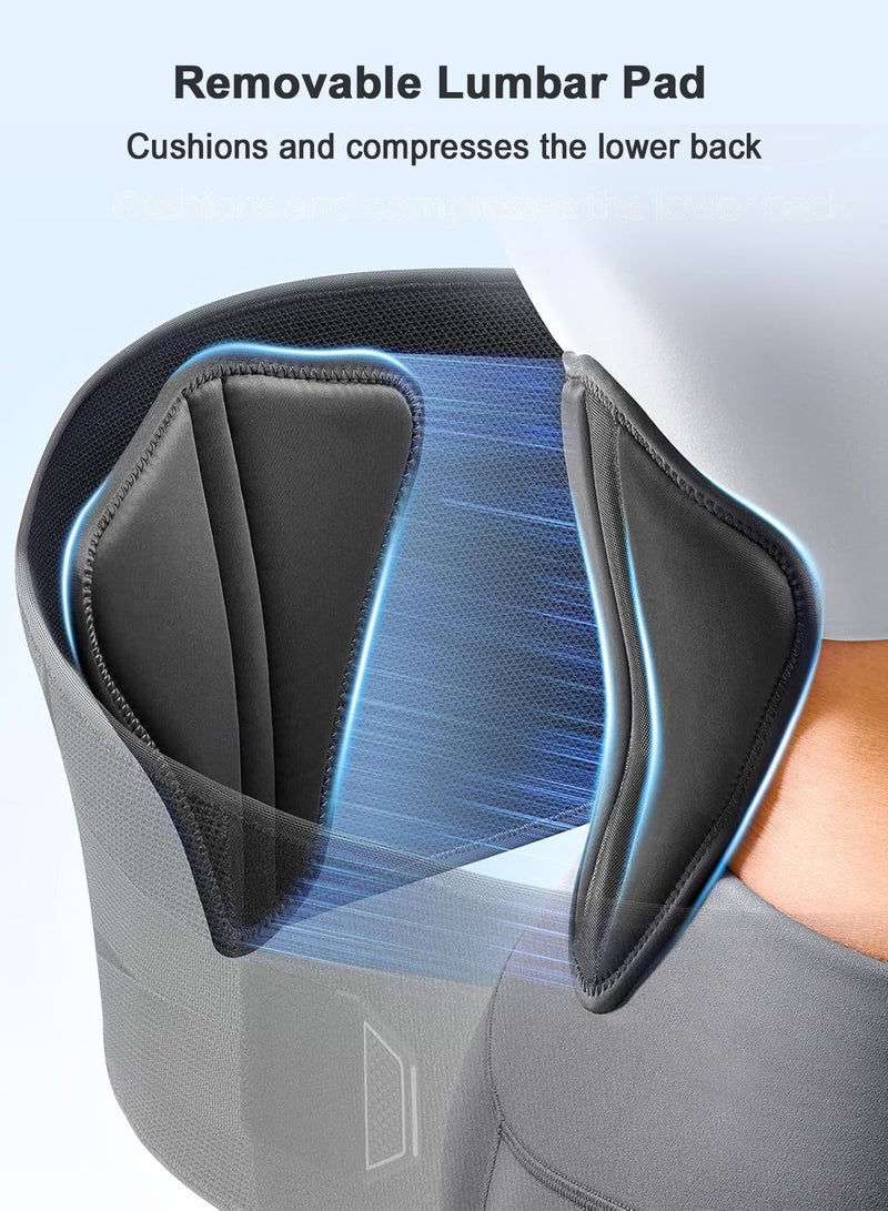 Chillspace Back Brace, Lower Back Pain Belt with Pulley System, Back Support Belt with Ergonomic Support & 3D Breathable Waist Lumbar, Most Firm Support for Herniated Disc, Sciatica, Men & Women (85-120cm) - Image 5