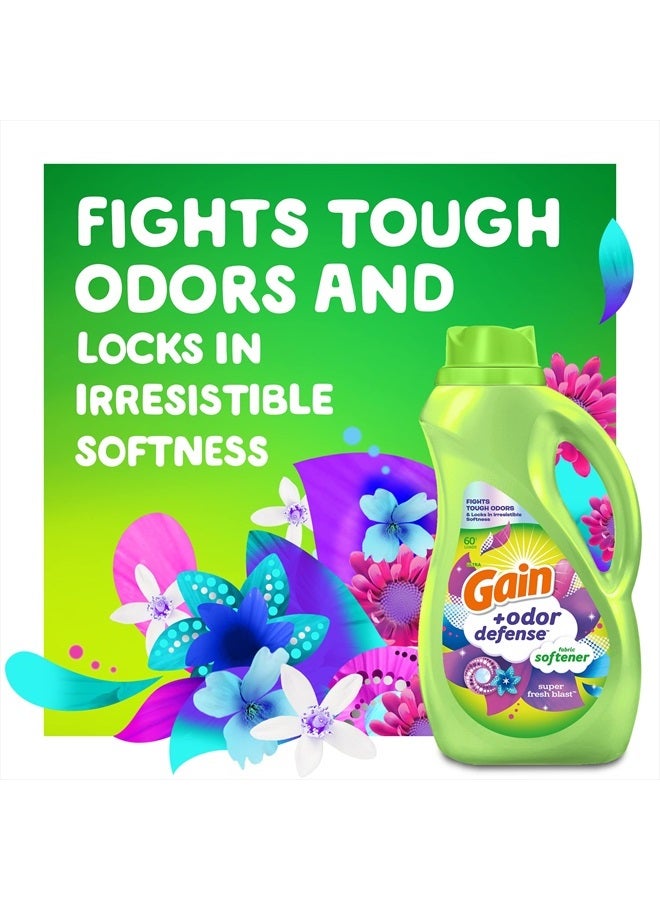 Gain منعم الأقمشة السائل للدفاع عن الروائح، رائحة انفجار فائق الانتعاش، 140 أونصة، 190 غسلة، متوافق مع HE - Image 4