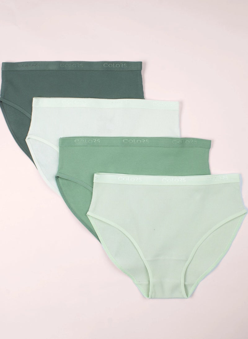 Colors Derby Cloud Pack of 4 Ripped Cotton Brief Panties Underwear for Women - Image 3