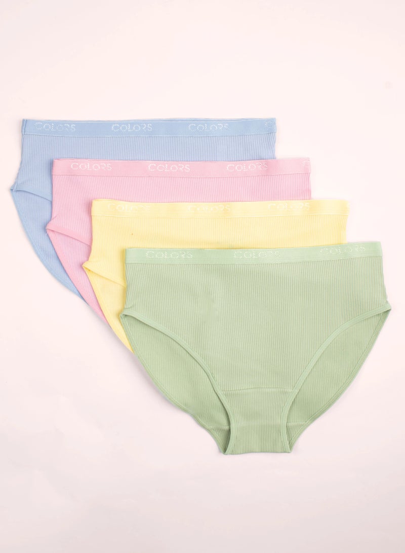 Colors Derby Cloud Pack of 4 Ripped Cotton Brief Panties Underwear for Women - Image 4