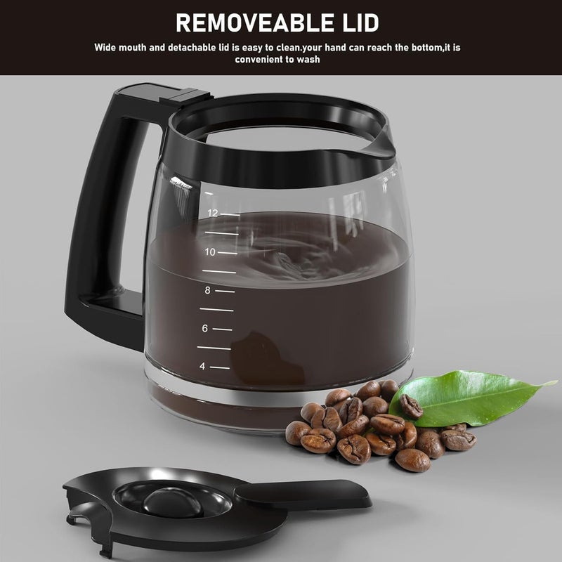 Colidier 12-Cup Coffee Pot Replacement Compatible with Cuisinart Coffee Maker Models SS-12, SS-15, SS-16, DCC-1100BK, DCC-1200, DCC-2650, CHW-12P1, DGB-400, DGB-550BK, DGB-550BK1, DGB-625BC and DGB-700BC - Image 5