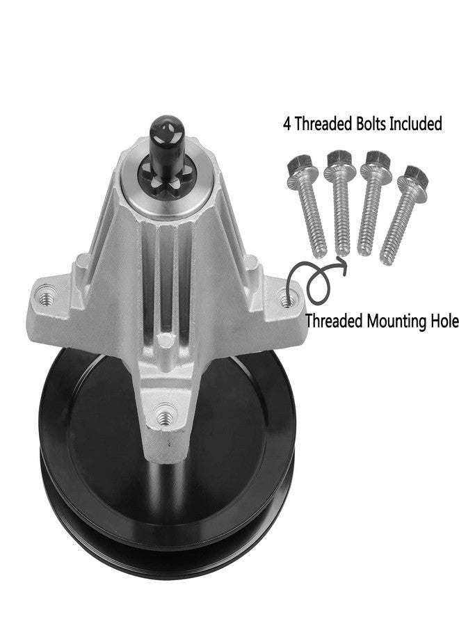 Fourtry Spindle Fit for Troy Bilt Pony Mower - 918-06991 Greaseable Spindle Assembly Fit for MTD Huskee Craftsman T1000 T1200 Deck Lawn Tractor and Troy Bilt TB42 TB2246 Bronco 42" Tractor, Replace 618-06991 - Image 4