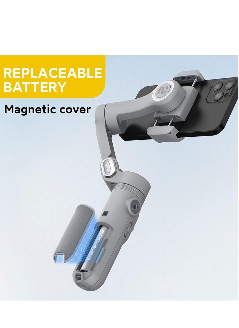 Generic - Gimbal Stabilizer Handheld Foldable 3-Axis Gimble for iPhone 15 14 13 Pro Max & Android Phone Stabilizer for Video Recording - Image 1