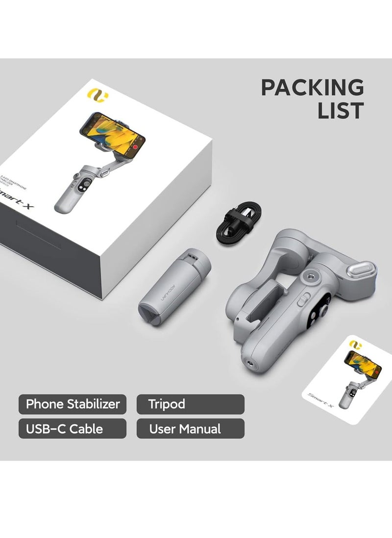 Generic - Gimbal Stabilizer Handheld Foldable 3-Axis Gimble for iPhone 15 14 13 Pro Max & Android Phone Stabilizer for Video Recording - Image 1